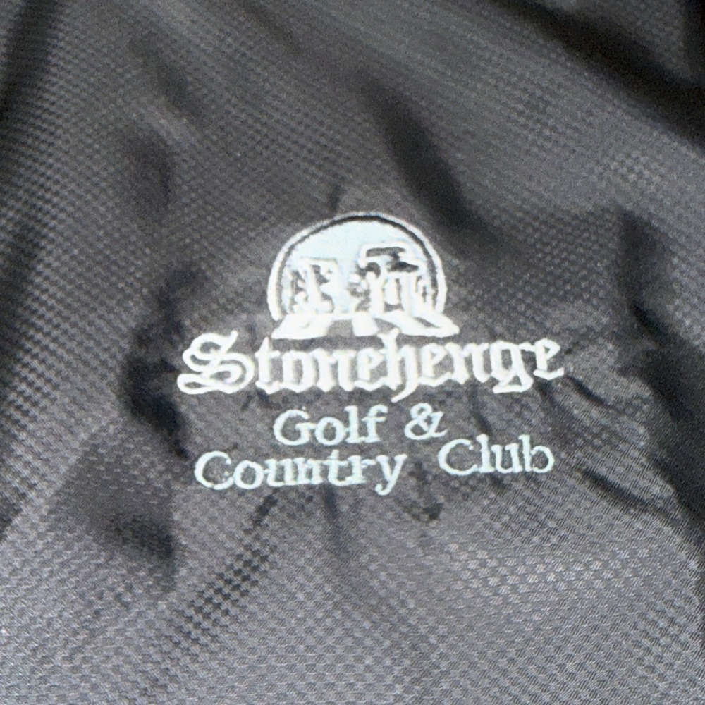 Adidas Golf Mens XL Black Stonehenge Country Club Full Zip Windbreaker Jacket - Picture 3 of 15